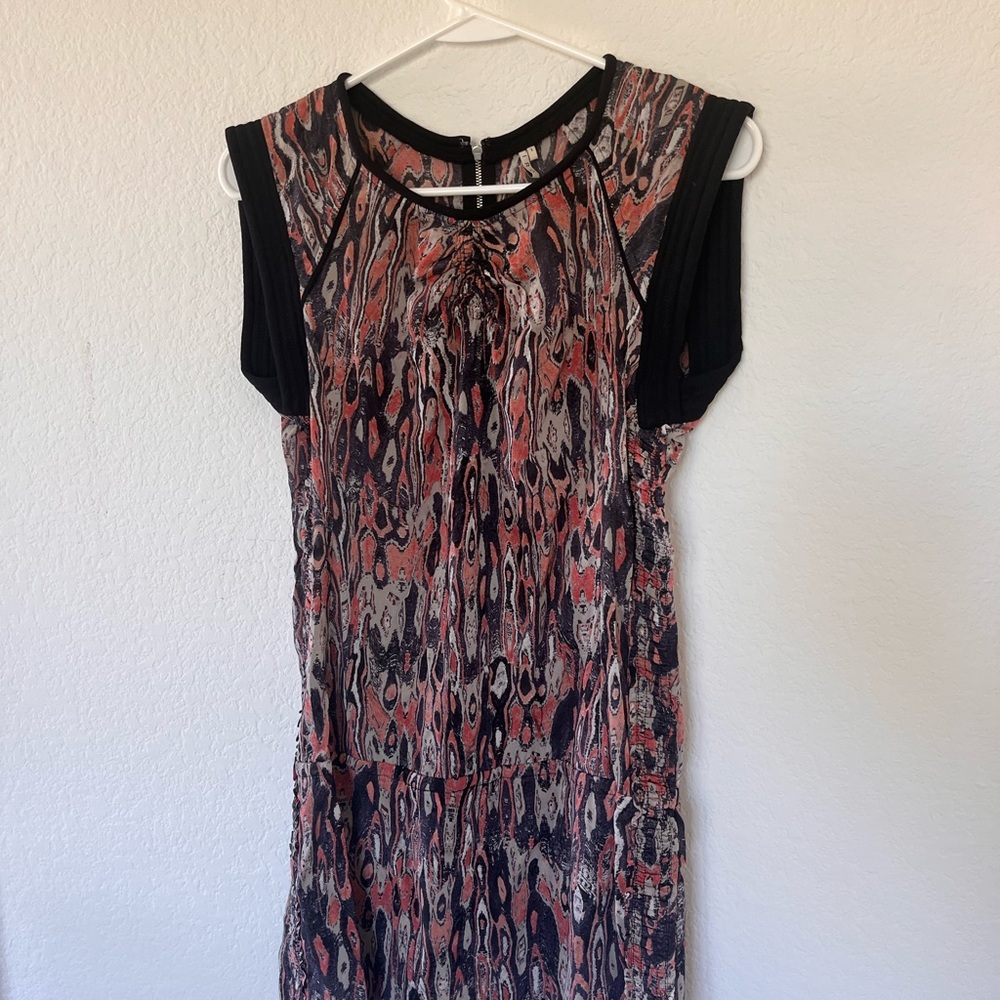 Iro black and red mini dress